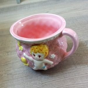 Vintage Baby Girl Mug Planter
